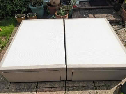 Photo of free Double bed divan 4'6 base. Also headboard (Portchester PO16) #2