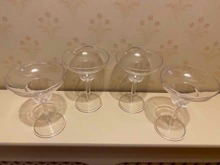 Photo of free 4 large plastic cocktail glasses (AB25) #2