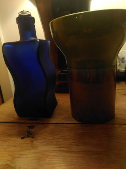 Photo of free Vase and blue decorative bottle (N7 Holloway Road) #2