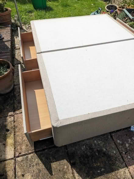 Photo of free Double bed divan 4'6 base. Also headboard (Portchester PO16) #1