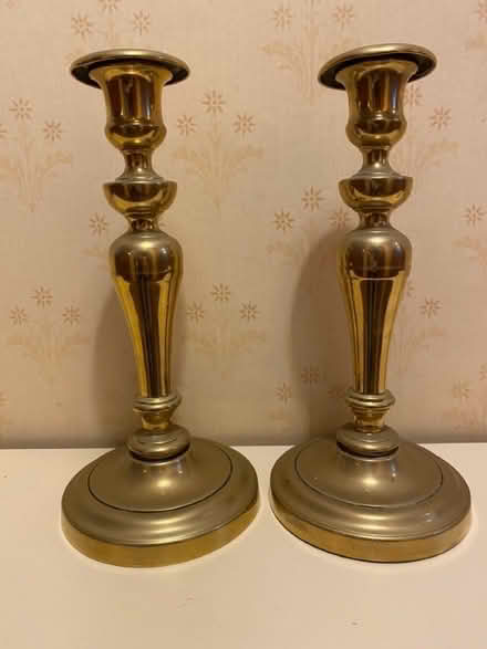 Photo of free 2 Brass Candlesticks (AB25) #1