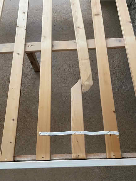 Photo of free White wooden bed double (Bath combe down/odd down) #1