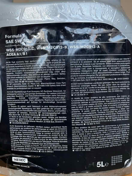 Photo of free Engine oil 5W-30 (Chigwell IG7) #2
