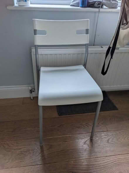 Photo of free Chair - Ikea- white and silver. (Combe Down) #1