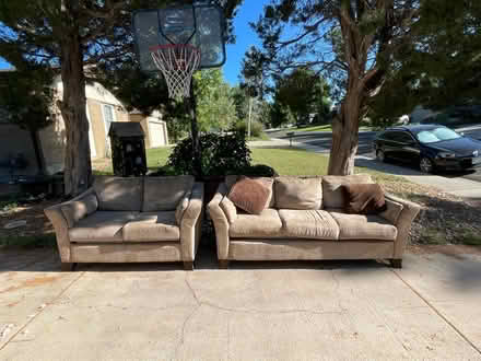 Photo of free Microfiber Couch and Loveseat (Broomfield) #2