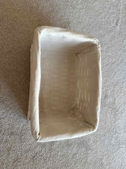 Photo of free White Whicker Lined Basket (Cardiff Bay CF11) #3