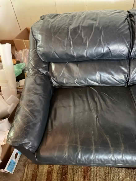 Photo of free Leather couch (Pittsford) #1