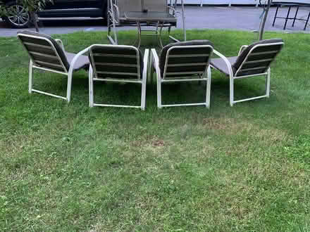 Photo of free 4 outdoor chairs with cushions (Hollis NH) #2