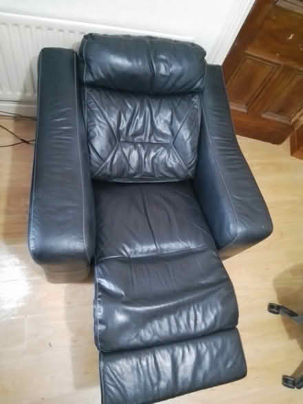 Photo of free Electric Leather recliner chair (Huyton L36) #3