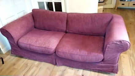 Photo of free Burgundy sofa (Fakenham NR21) #1