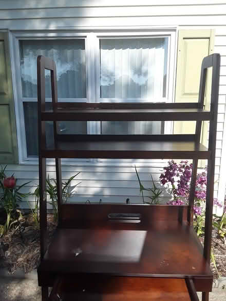 Photo of free Tall 2 tier wood desk (Ft Eustis) #1
