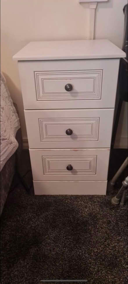 Photo of free White bedside drawers (Shurdington GL51) #1