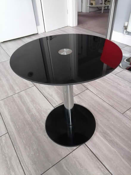 Photo of free Small black glass side table (Heathhall, Dumfries DG1) #1