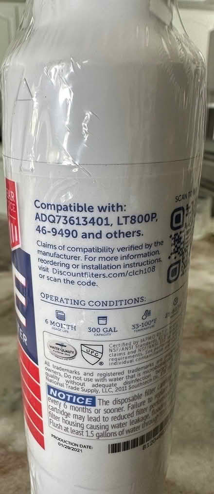 Photo of free LG refrigerator water filters (Port Charlotte, FL) #1