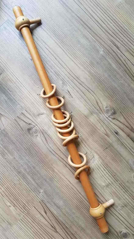 Photo of free Curtain rails, fittings and rings - wooden (Trumpington Ward CB2) #1