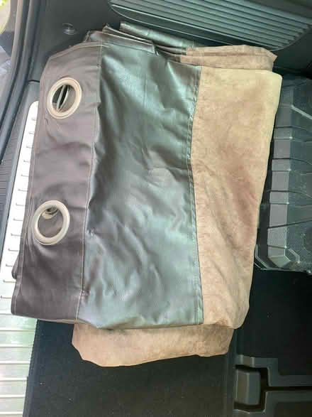 Photo of free Long length suede curtain pair (UB6) #1