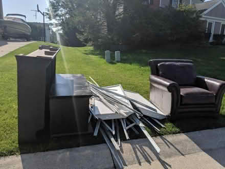 Photo of free Couple recliners, shelves, kids toy (Brewster elementary) #1