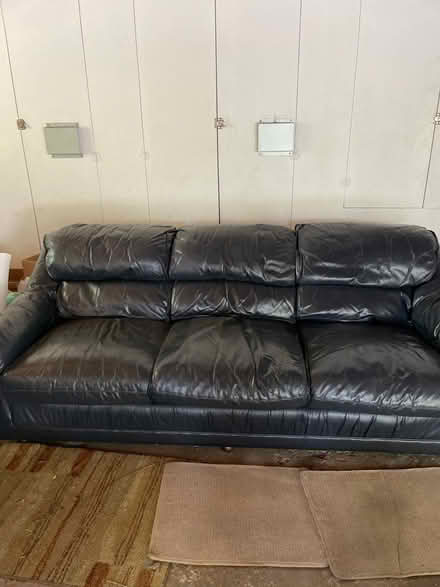 Photo of free Leather couch (Pittsford) #2