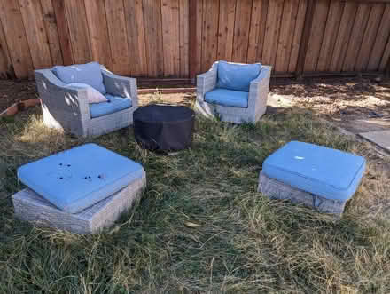 Photo of free Wicker patio furniture set (Ponderosa Park (Sunnyvale)) #2