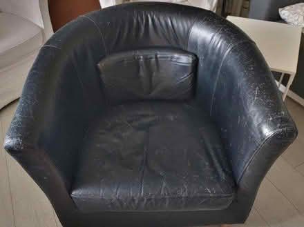 Photo of free Black Leather Armchair (South Kensington station. SW3) #2
