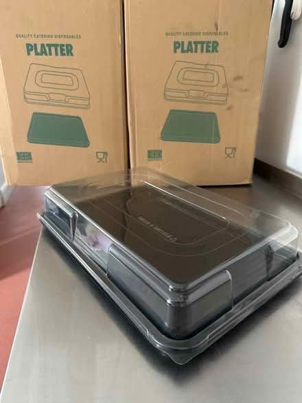 Photo of free Plastic Platters with lids x 50 (Alderley Edge SK9) #1