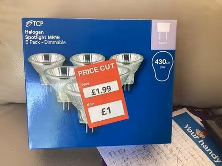 Photo of free MR16 Halogen Spotlight Bulbs (Great Yeldham CO9) #1