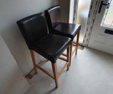 Photo of free 2 x IKEA faux leather bar stools (Ware SG12) #1