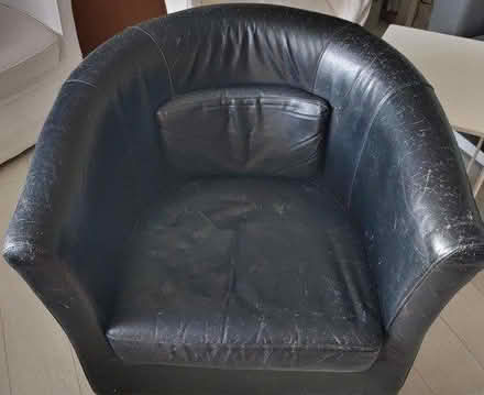 Photo of free Black Leather Armchair (South Kensington station. SW3) #1