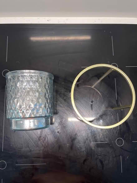 Photo of free Silver/textured glass vase & stand (WD5 Abbots Langley) #3