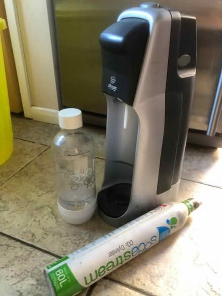Photo of free Sodastream bottle and empty gas x2 (Taverham NR8) #1