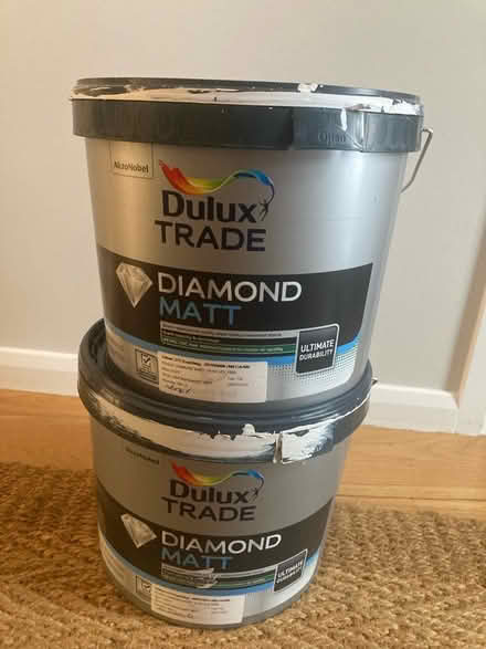 Photo of free 2 x 10L Paint light grey -half used (SW18) #1