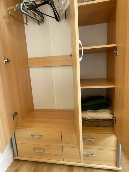 Photo of free MDF Oak Effect Double Wardrobe (kingston upon thames, KT2) #3