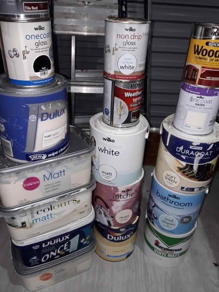 Photo of free Several containers of paint (Dunston Hill NE16) #1