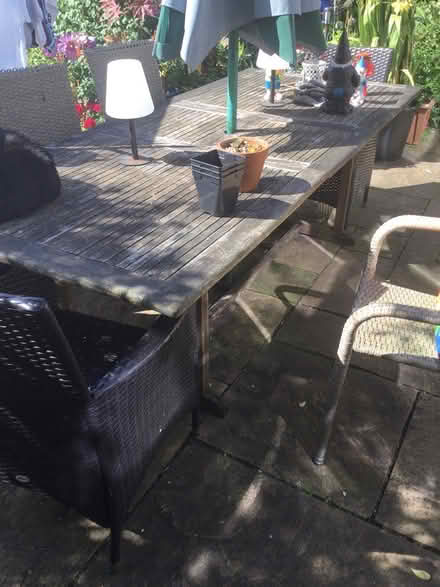 Photo of free wooden garden table seats 8 (BH9 Moordown) #3