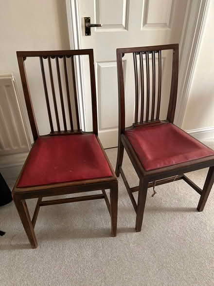 Photo of free Wooden chairs x2 (Warlingham) #1