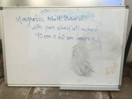 Photo of free Magnetic white board with attached pen self (Oxhey Hall WD19) #3