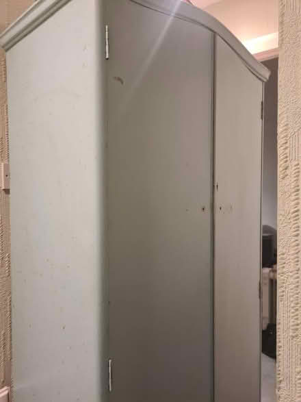 Photo of free Blue painted mahogany wardrobe (Loanhead, EH20) #1