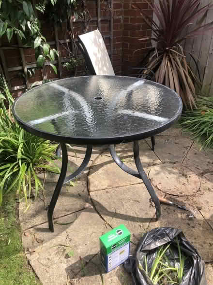 Photo of free Glass topped garden table (Central Liverpool L1) #1