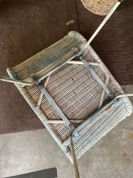 Photo of free Low white wicker seat (Marine Hills) #1