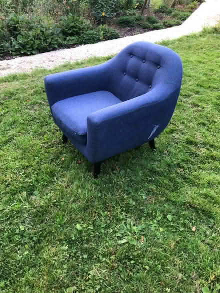 Photo of free Lovely blue armchair (Worcester Park KT4) #3