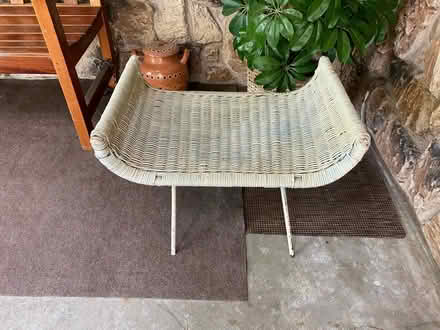 Photo of free Low white wicker seat (Marine Hills) #2