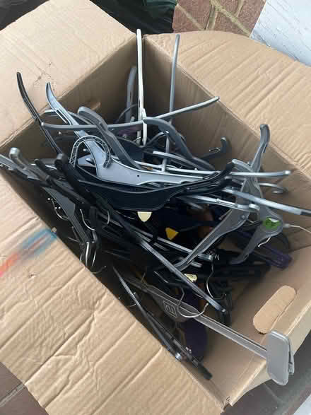 Photo of free Box of coat hangers (East Grinstead RH19) #1
