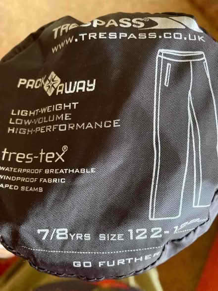 Photo of free Kids age 7/8 Waterproof trousers (Waterlooville PO8) #1