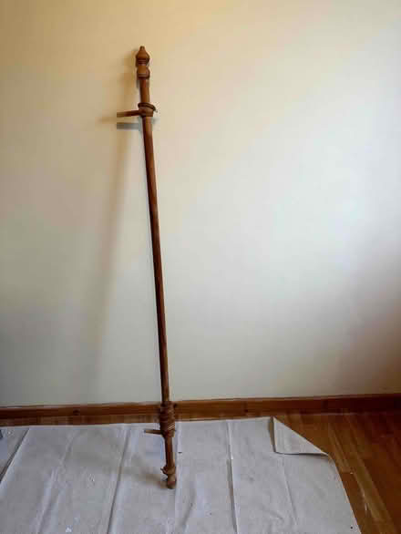 Photo of free wooden curtain rail and rings (Charminster BH9) #1