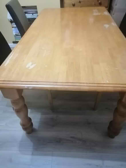 Photo of free big wooden dinning table + 4 chairs (CW9) #2