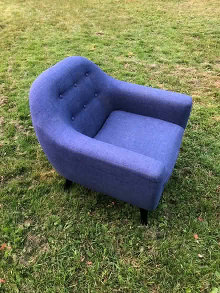 Photo of free Lovely blue armchair (Worcester Park KT4) #1