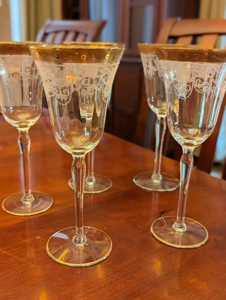 Photo of free Saint Louis Tiffin wine glasses (5) (Mount Pleasant) #1