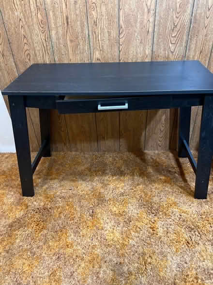 Photo of free Thin black wooden desk (Briarcliffe, Wheaton) #1