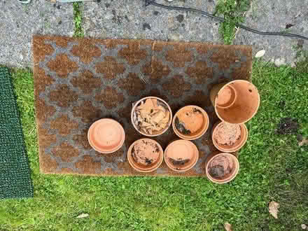 Photo of free Ikea clay pot & bases, & rug (Penarth CF64) #3