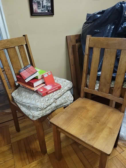 Photo of free solid wooden table with 4 chairs (Inwood/washington heights) #1